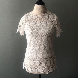 Zara white lace top